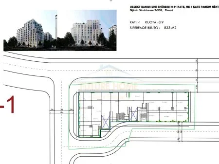 Tirane, shitet ambjent biznesi Kati -1, 833 m² 1.162.000 € (Rruga Sulejman Delvina, Tirane, AREA43083)