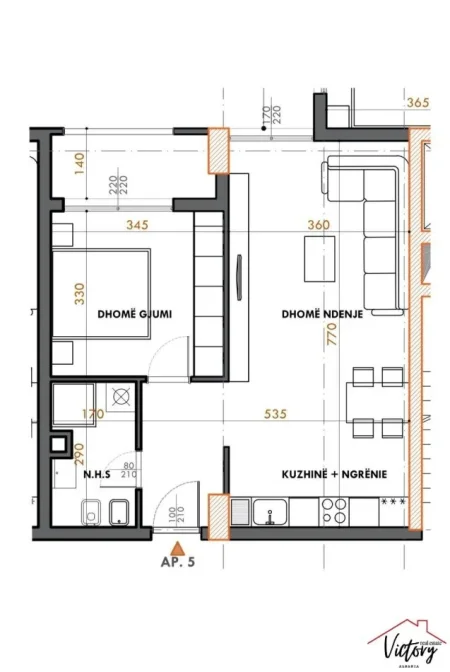 Tirane, shitet apartament 1+1 Kati 10, 71 m² (Fusha e aviacionit)