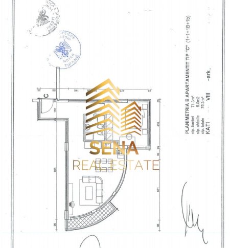 Tirane, shitet apartament 1+1+Ballkon Kati 8, 76 m² 147.000 € (Zogu i Zi)
