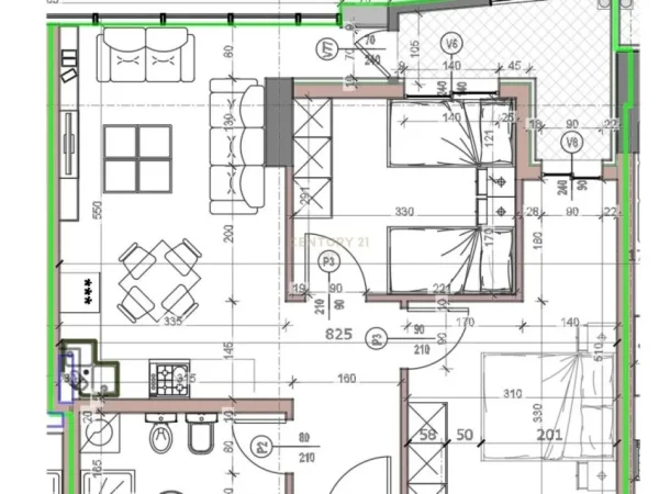 Tirane, jepet me qera apartament 2+1 Kati 3, 77 m² 500 € (GOLDEN PARK, PERBALLE SPITAL AMERIKAN 3)