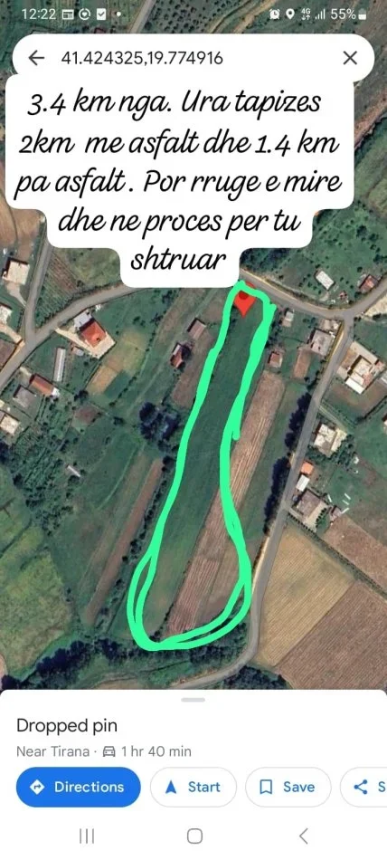 Shqiperi, shitet truall , 6.000 m² 150.000 € (Prane Ures Se Tapizes)