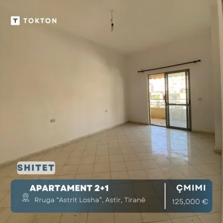 Tirane, shitet apartament 2+1+Ballkon Kati 1, 119 m² 125.000 € (Astir)