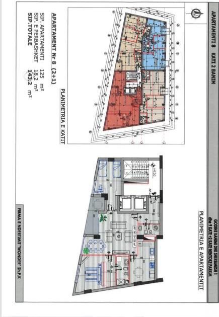 Tirane, shitet apartament 2+1+BLK Kati 2, 143 m² 458.000 Euro (Rruga e Elbasanit)