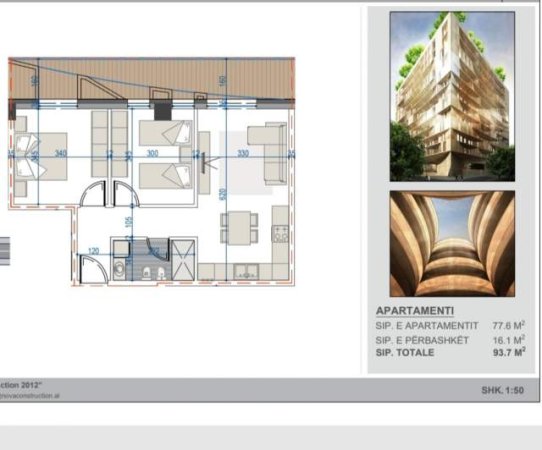 Tirane, shitet apartament 2+1+BLK Kati 9, 94 m² 140.000 Euro (Rruga Mine Peza)