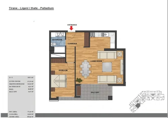 Liqeni Thate📍Palladium Residence Shitet Ap 1+1