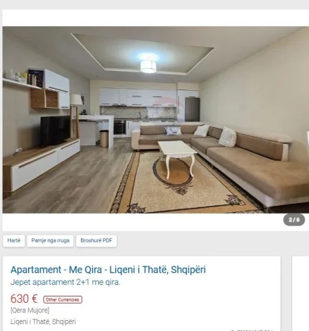 Tirane, jepet me qera 2+1 Kati 1, 90 m² 630 € (TE LIQENI THATE)