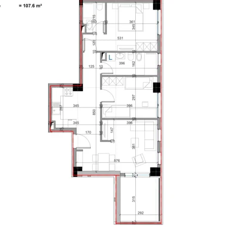 Tirane, shitet apartament 2+1 Kati 5, 107 m² 198.000 € (Bulevardi i Ri)