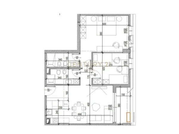 Tirane, shes apartament 2+1+Aneks+Ballkon Kati 3, 110 m² 193.500 € (Riverside Residences)