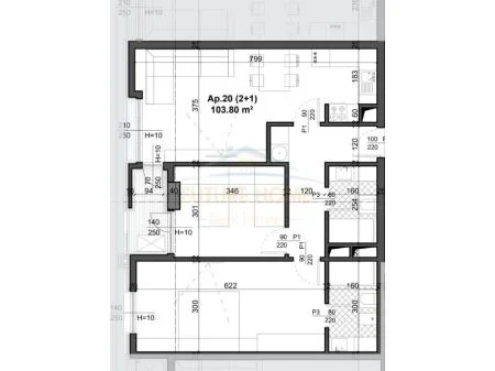 Tirane, shitet apartament 2+1 Kati 4, 87 m² 155.000 € (Fusha e Aviacionit, Tirane AREA43446)