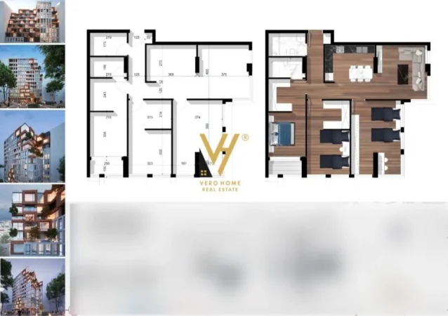 Tirane, shitet apartament 3+1+Ballkon Kati 4, 134 m² 530.500 € (BLLOK)