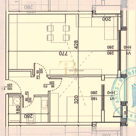 Tirane, shitet apartament 1+1+Ballkon Kati 11, 83 m² 215.900 € 