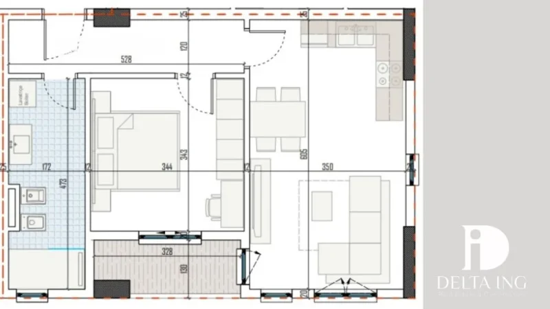 Tirane, shitet apartament 1+1+Aneks+Ballkon Kati 4, 68 m² 61.200 € (Lidhja e Prizrenit Paskuqan)