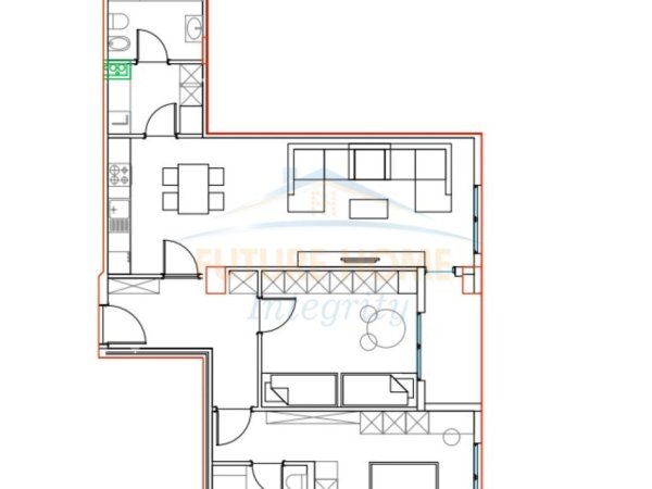 Tirane, shitet apartament 2+1 Kati 3, 127 m² 128.000 € (Pasluqan Kompleksi Aluna)