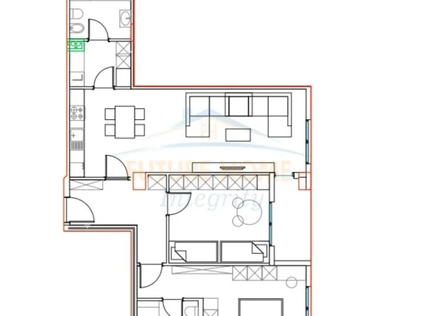 Tirane, shitet apartament 2+1 Kati 3, 109 m² 128.000 € (paskuqan)