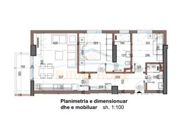Tirane, shitet apartament 2+1 Kati 4, 89 m² 75.862 € (Kamez Rezidenca Metropolitan) !MUNDESI KREDITIMI PA KOLATERAL!