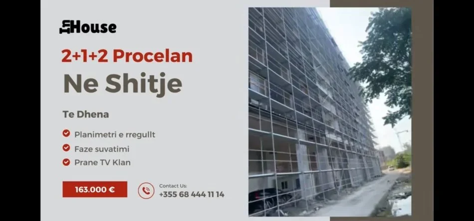 Tirane, shitet apartament 2+1 Kati 3, 110 m² 163.000 € (pran KLAN TV)