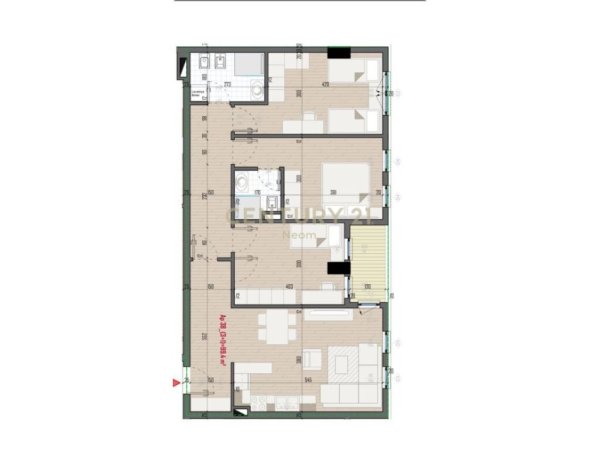 Tirane, shes apartament 3+1+2 , 117 m² 110.000 € (Qendra Tregtare QTU)