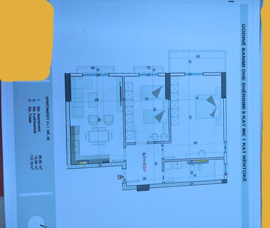 Tirane, shitet apartament 2+1 Kati 4 me siperfaqe 115m² ,ÇMIMI 800 EURO/M2 (Kamez)