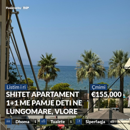 Vlore, shitet apartament 1+1+Ballkon , 65 m² 155.000 € (LUNGOMARE)