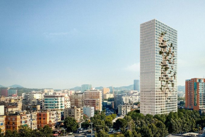 Tirane, jepet me qera ambjent biznesi Kati 14, 460 m² 16.000 € (RRUGA E ELBASANIT DOWNTOWN ONE)