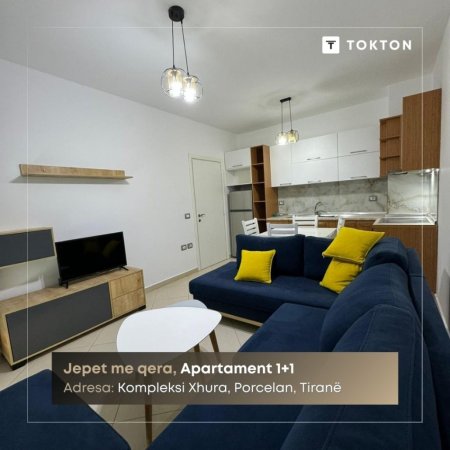Tirane, jepet me qera apartament 1+1 Kati 3, 67 m² 500 € (porcelani)