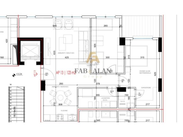 Tirane, shitet apartament 2+1+2 Kati 4, 123 m² 172.200 € (Prane Restorant Xibrakut)