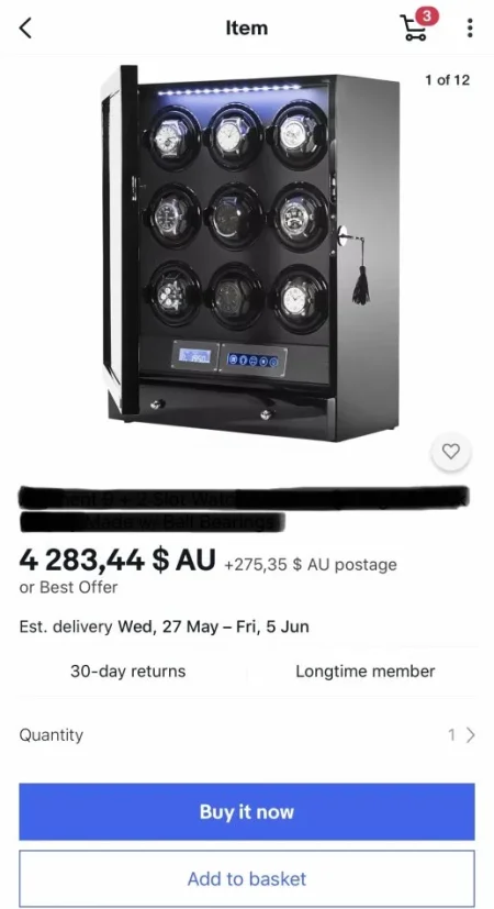 Tirane, shes SHITET KUTI ORASH LUKSOZE ME KURDISJE EDHE AKSESORESH E ARDHUR NGA ZVICRA ME DRRU PIANO BLACK ME LED TOUCH ME PULT 9+2 2.500 €