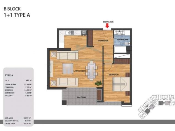 Tirane, shitet apartament 1+1+BLK 82 m² 139.900 Euro (Liqeni i Thatë) PARK27265