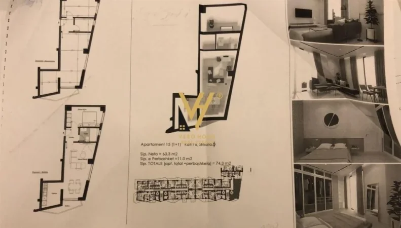 Lezhe Shengjin, shitet apartament 1+1+Ballkon Kati 6, 74 m² 105.000 € (SHENGJIN)