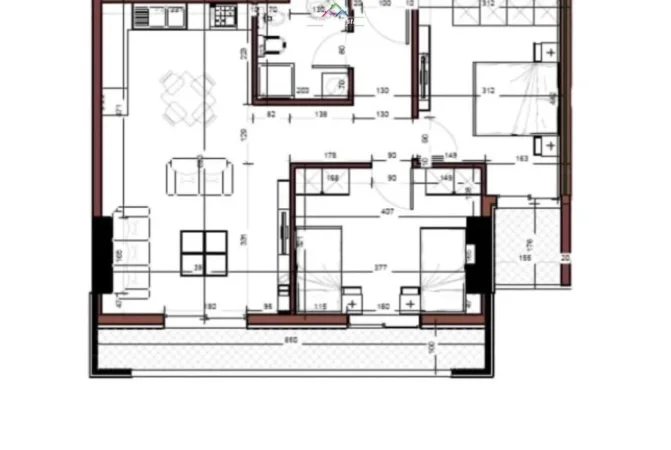 Tirane, jepet me qera apartament 2+1 Kati 8, 97 m² 400 € (Prane Amerikan 3)