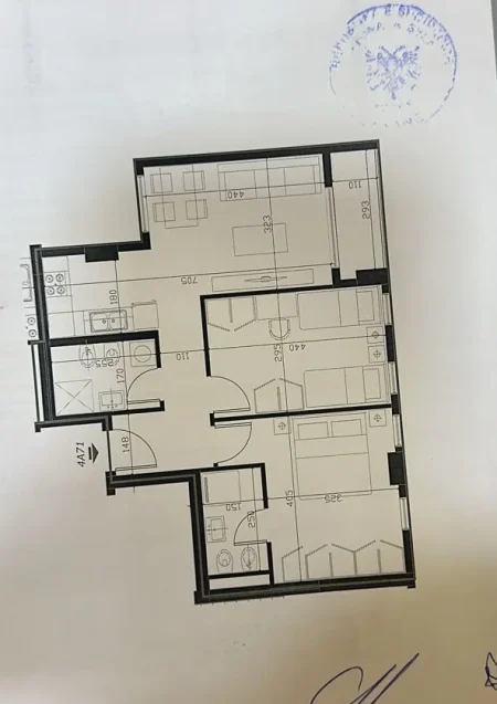 Tirane, shes apartament 2+1+2 Kati 7, 89 m² 88.840 € (Univers City)