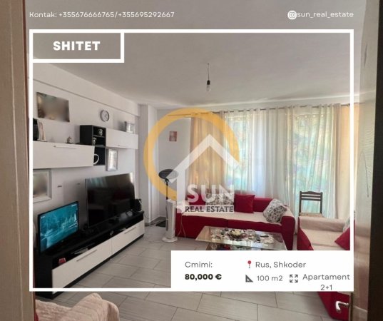 Shkoder, shitet apartament 2+1+Ballkon Kati 8, 100 m² 80.000 € (RUS, SHKODER)
