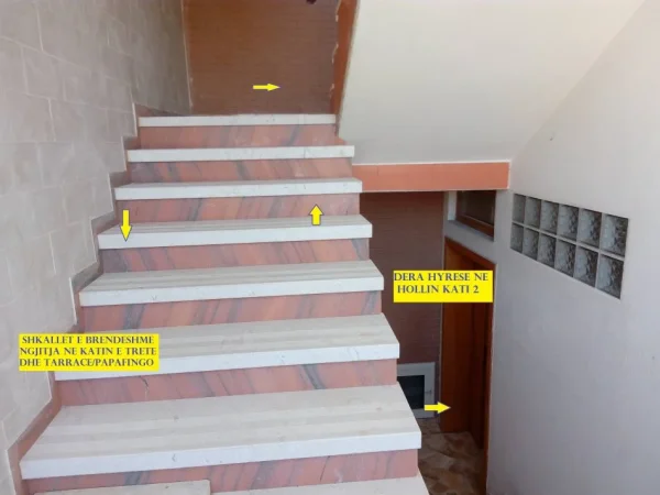 Tirane, Super Okazion! Shitet Ndërtes me 3-kate banim, ideale për 2-familje punime & materiale mjaft cilësore, sip.ndërtuar 420m², Cmim 1200 €/m², në rr.Fuat Toptani / Ejup Kastrati, mbi Vilat Gjermane Tirane