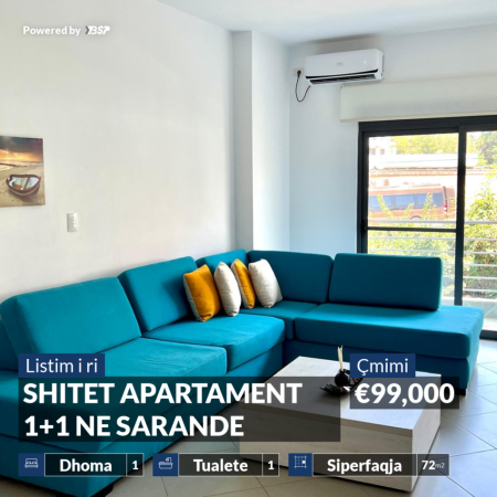 Sarande, shitet apartament 1+1+Ballkon , 72 m² 99.000 € (SARANDE)