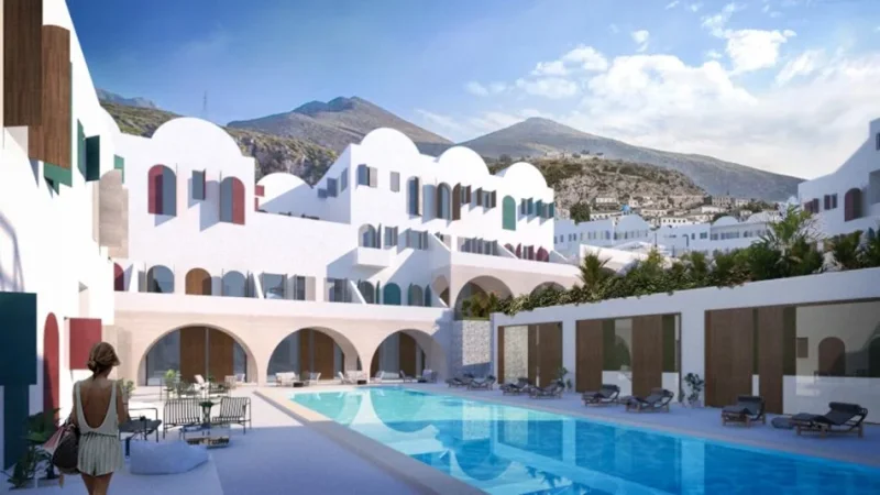Dhermi - Palase, shitet apartament 2+1 Kati 2, 105 m² (Santorin 2 Dhermi)