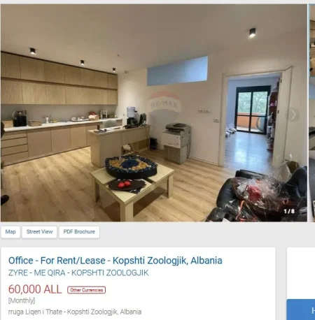 Tirane, jepet me qera zyre Kati -1, 91 m² 600 € (TE KOPSHTI ZOOLOGJIK)