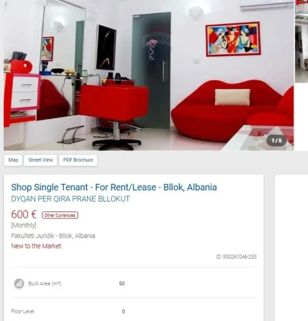 Tirane, jepet me qera dyqan Kati 0, 50 m² 600 € (NE BLLOK TE FAKULTETI JURDIK)