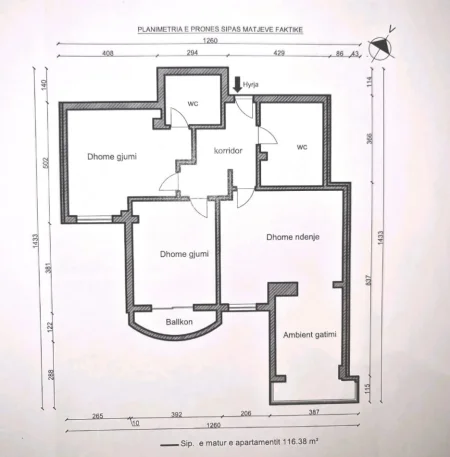 Tirane, shitet apartament 2+1+Aneks+Ballkon Kati 5, 117 m² 197.000 € (Bulevardi Bajram Curri)