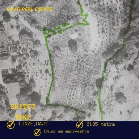 Tirane, shitet toke bujqesore , 6.135 m² (Linze,Dajt,afer Komunes)