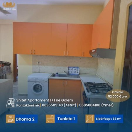 Golem, shes apartament Kati 1, 63 m² 52.000 Euro (Golem)