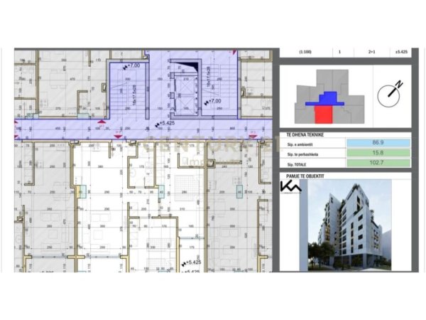 Tirane, shes apartament 2+1+Aneks+Ballkon Kati 1, 103 m² 145.000 € (RRUGA E DIBRES)