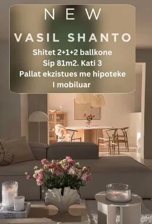 Tirane, shitet apartament 2+1 , 81 m² (Vasil Shanto)