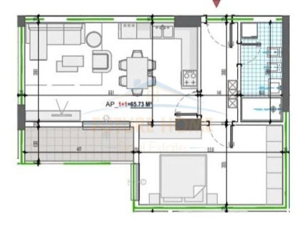 Tirane, shitet apartament 1+1+Ballkon Kati 2, 77 m² 72.209 € (PASKUQAN)