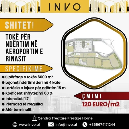 Tirane, shitet truall , 6.000 m² (Rinas)