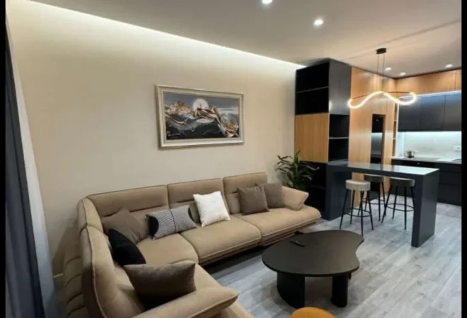 Tirane, jepet me qera apartament 1+1+Ballkon Kati 5, 75 m² 800 € (Komuna e Parisit)