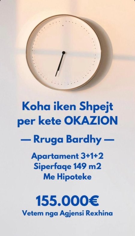 Tirane, shitet apartament 3+1 , 149 m² 155.000 € (Rruga Bardhyl)