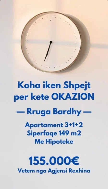 Tirane, shitet apartament 3+1 , 149 m² 155.000 € (Rruga Bardhyl)