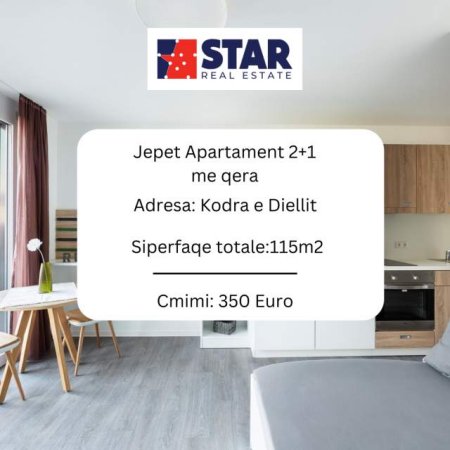 Tirane, jepet me qera apartament 2+1 Kati 4, 115 m² 350