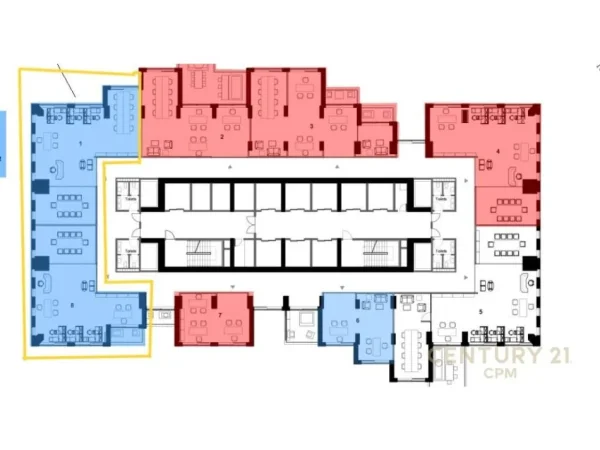 Tirane, jepet me qera zyre Kati 13, 461 m² 9.880 € (DOWNTOWN ONE)