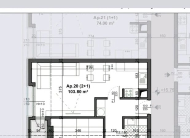 Tirane, jepet me qera apartament 2+1+Ballkon Kati 4, 104 m² 155.400 € (Rruga Ndre Mjeda)